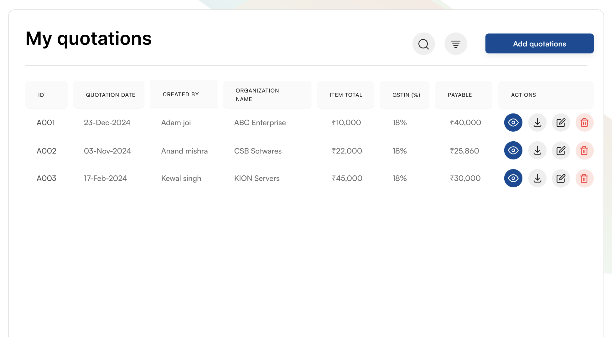 Quotation Management